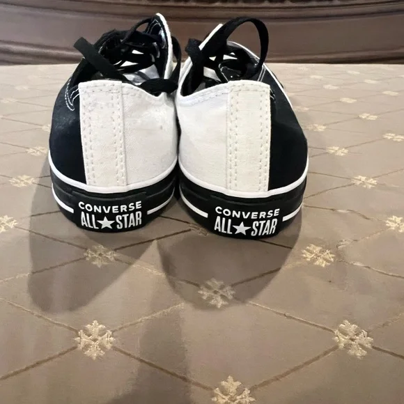 Converse Black and White Low-Top Canvas Sneakers - Picture 2 of 6